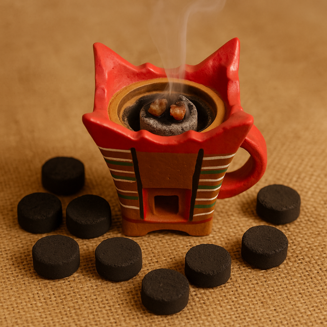 Authentic Omani Burner • Includes 10 Charcoal Discs